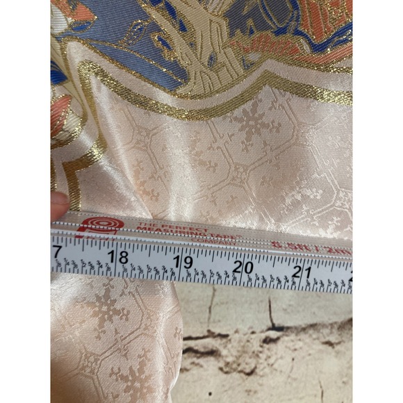 Authentic Ming-Style Hanfu Bijia Top by Mingtang Shiyi Peach Jacquard Sika Deer - Picture 10 of 15